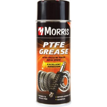 Morris - PTFE Grease Σπρέι Γράσου με Τεφλόν Λευκό Βαριάς Χρήσης 400ml - 28580