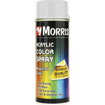 Morris - RAL 9003 Signal White Acrylic Spray Paint with Glossy Effect 400ml - 28629