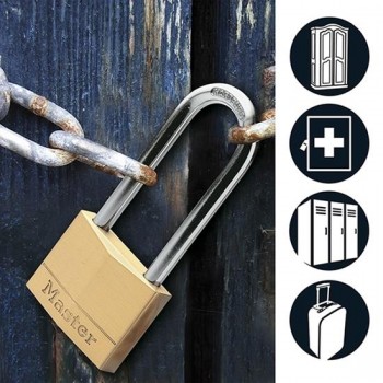 Master Lock - 150EURDLJ Μπρούτζινο Λουκέτο Μακρύλαιμο με Κλειδί 64mm - 150640112 Master Lock - 150EURDLJ Μπρούτζινο Λουκέτο Μακρύλαιμο με Κλειδί 64mm - 150640112
