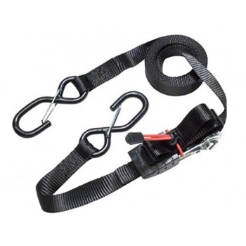 Master Lock - 3066EURDAT Black Strap with Ratchet & Hook S for Loads up to 400kg 2PCS - 306600112