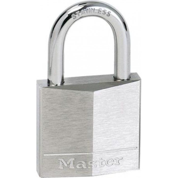 Master Lock - Μπρούτζινο Λουκέτο Πέταλο Επινικελωμένο με Λαιμό INOX - 640EURD Master Lock - Μπρούτζινο Λουκέτο Πέταλο Επινικελωμένο με Λαιμό INOX - 640EURD