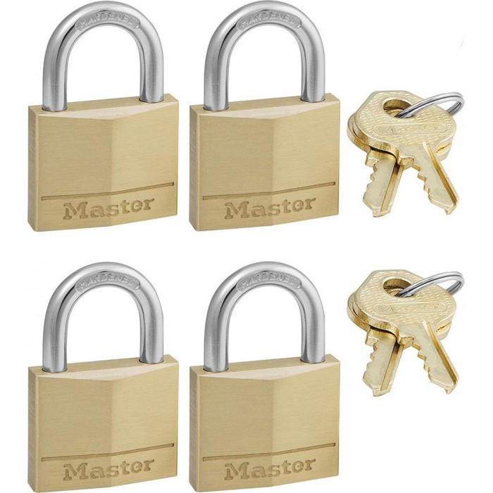 Master Lock - ΣΕΤ Μπρούτζινα Λουκέτα Πέταλο 40mm 4ΤΜΧ - 140EURQNOP Master Lock - ΣΕΤ Μπρούτζινα Λουκέτα Πέταλο 40mm 4ΤΜΧ - 140EURQNOP