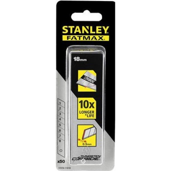 Stanley - ΣΕΤ Φαρδιές Σπαστές Λεπίδες Φαλτσέτας Καρβιδίου 18mm 50ΤΜΧ - STHT8-11818