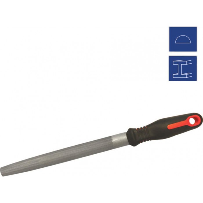 WorkPro - Metal File Semiround with Handle 1/200mm - 600004.0001