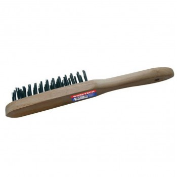 WorkPro - 5 series steel wire brush with wooden handle 29,5cm - 600004.0007