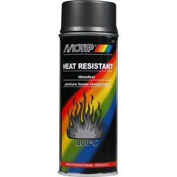 Motip - Heat Resistant Σπρέι Υψηλής Θερμοκρασίας με Ματ Εφέ Γκρι 400ml - 04039
