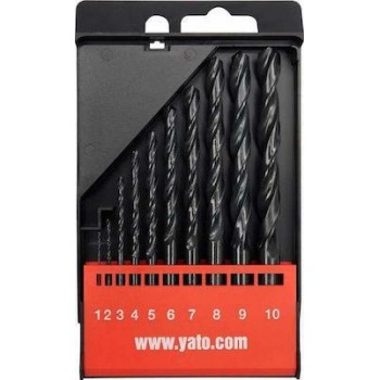 Yato - HSS Drill Set with Cylindrical Stem for Metal and Wood 2-8mm 10PCS - YT-4461