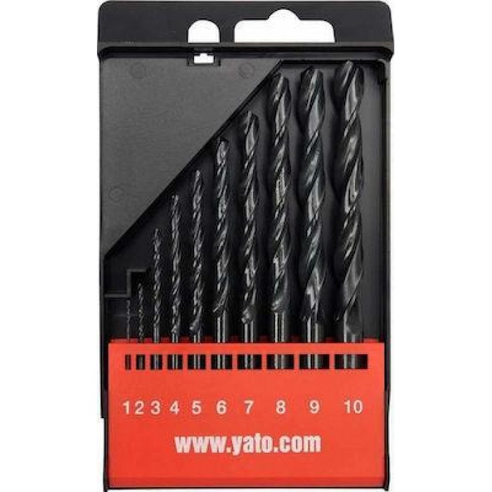 Yato - HSS Drill Set with Cylindrical Stem for Metal and Wood 2-8mm 10PCS - YT-4461 Yato - HSS Drill Set with Cylindrical Stem for Metal and Wood 2-8mm 10PCS - YT-4461