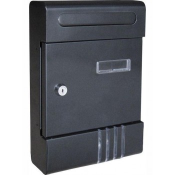 ERGO - City I Outdoor Mailbox Metallic Black 20.5x6.5x29cm - 570700.0005