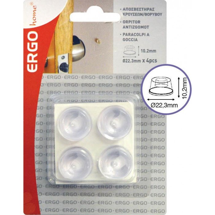 ERGO - Transparent Round Impact Dampers with Sticker 22,3x10,2mm 4PCS - 570608.0009 ERGO - Transparent Round Impact Dampers with Sticker 22,3x10,2mm 4PCS - 570608.0009