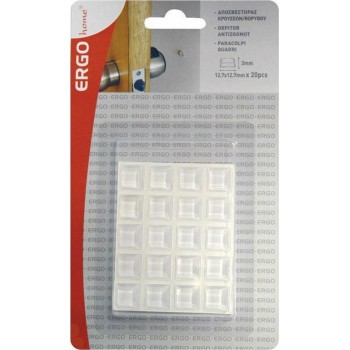 ERGO - Transparent Square Impact Dampers with Sticker 12,7x12,7mm 20PCS - 570608.0006
