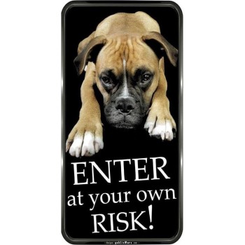 ERGO - ΠΙΝΑΚΙΔΑ PVC ENTER AT YOUR OWN RISK 150x310mm - 572411.0012
