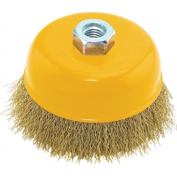 F.F. Group - Wire Brush Bell for Corner Wheel 125mm with Pass M14 - 10721