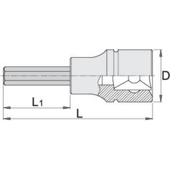 Unior - 192/2HXL Μακρύ Καρυδάκι με Μύτη ALLEN H5x100mm και Καρέ Υποδοχής 1/2inch - 603380 Unior - 192/2HXL Μακρύ Καρυδάκι με Μύτη ALLEN H5x100mm και Καρέ Υποδοχής 1/2inch - 603380
