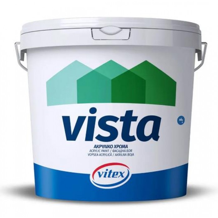 VITEX -  Vista / Ακρυλικό Λευκό Χρώμα 9lt - 02444