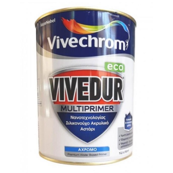 VIVECHROM - Vivedur Multiprimer Eco / Νανοτεχνολογίας Σιλικονούχο Ακρυλικό Διάφανο Αστάρι 1lt - 40626