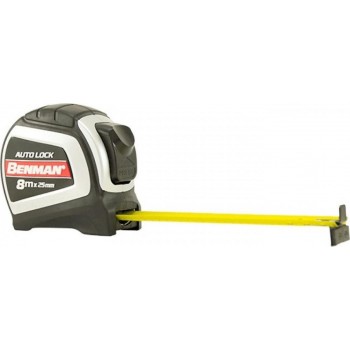 Benman - Tape Measure with Automatic Reset and Magnet 25mmX8m - 70963
