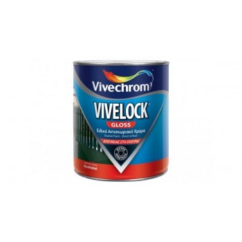 VIVECHROM - Vivelock Gloss / Special Anticorrosive Glossy Paint Directly on Rust No 24 BLACK 2,5lt - 12347