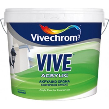 VIVECHROM - VIVE ACRYLIC / Ακρυλικό Χρώμα Εξωτερικής Χρήσης Λευκό 9lt - 79946
