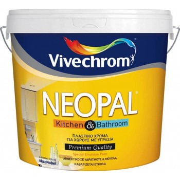 VIVECHROM - Neopal Kitchen & Bathroom Eco / Αντιμικροβιακό & Αντιμυκητιακό Οικολογικό Λευκό Χρώμα για Χώρους με Υγρασία 10lt - 3