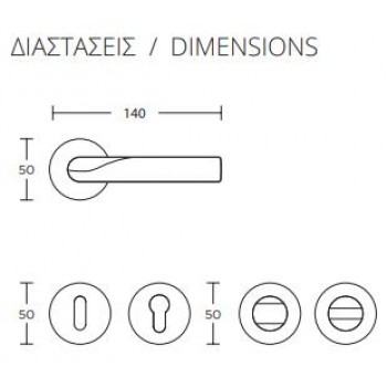 CONVEX - 1775 ROR ΖΕΥΓΟΣ ΧΕΙΡΟΛΑΒΩΝ ΠΟΡΤΑΣ ΜΕ ΡΟΖΕΤΑ ΚΑΙ ΕΠΙΣΤΟΜΙΑ ΚΛΕΙΔΙΟΥ ΜΑΤ ΓΡΑΦΙΤΗΣ - 1775-S85S85 CONVEX - 1775 ROR ΖΕΥΓΟΣ ΧΕΙΡΟΛΑΒΩΝ ΠΟΡΤΑΣ ΜΕ ΡΟΖΕΤΑ ΚΑΙ ΕΠΙΣΤΟΜΙΑ ΚΛΕΙΔΙΟΥ ΜΑΤ ΓΡΑΦΙΤΗΣ - 1775-S85S85