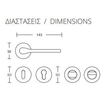 CONVEX - 1515 ROR ΖΕΥΓΟΣ ΧΕΙΡΟΛΑΒΩΝ ΠΟΡΤΑΣ ΜΕ ΡΟΖΕΤΑ ΚΑΙ ΕΠΙΣΤΟΜΙΑ ΚΛΕΙΔΙΟΥ ΜΑΤ ΓΡΑΦΙΤΗΣ - 1515-S85S85 CONVEX - 1515 ROR ΖΕΥΓΟΣ ΧΕΙΡΟΛΑΒΩΝ ΠΟΡΤΑΣ ΜΕ ΡΟΖΕΤΑ ΚΑΙ ΕΠΙΣΤΟΜΙΑ ΚΛΕΙΔΙΟΥ ΜΑΤ ΓΡΑΦΙΤΗΣ - 1515-S85S85