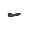 CONVEX - 2225 ROR PAIR OF DOOR HANDLES WITH ROSETTE AND KEY MOUTHPIECES MATT BLACK - 2225-S19S19