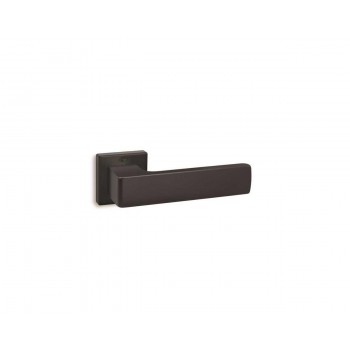 CONVEX - 1555 ROR PAIR OF DOOR HANDLES WITH ROSETTE AND KEY MOUTHPIECES MATT BLACK - 1555-S19S19