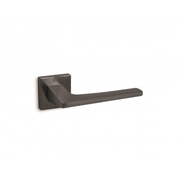 CONVEX - 1495 ROR PAIR OF DOOR HANDLES WITH ROSETTE AND KEY MOUTHPIECES MATTE TONER - 1495-S85S85