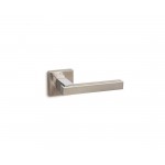 CONVEX - 895 ROR PAIR OF DOOR HANDLES WITH MATT NICKEL ROSETTE AND KEY MOUTHPIECES / CHROME - 895-S05S04