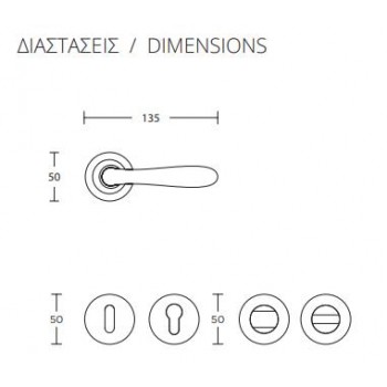 CONVEX - 155 ROR ΖΕΥΓΟΣ ΧΕΙΡΟΛΑΒΩΝ ΠΟΡΤΑΣ ΜΕ ΡΟΖΕΤΑ ΚΑΙ ΕΠΙΣΤΟΜΙΑ ΚΛΕΙΔΙΟΥ ΜΑΤ ΟΡΟ / ΟΡΟ - 155-S26S16 CONVEX - 155 ROR ΖΕΥΓΟΣ ΧΕΙΡΟΛΑΒΩΝ ΠΟΡΤΑΣ ΜΕ ΡΟΖΕΤΑ ΚΑΙ ΕΠΙΣΤΟΜΙΑ ΚΛΕΙΔΙΟΥ ΜΑΤ ΟΡΟ / ΟΡΟ - 155-S26S16