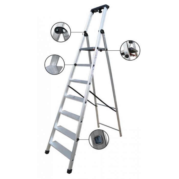 Profal - MAX110 Aluminum Ladder with Step 6+1 11cm - 304107
