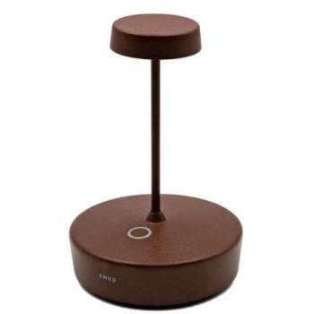 Zafferano - Lamp Table Rechargeable Swap Mini Φ10x14,8cm Led 2W IP65 Rust - LD1011R3