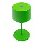 Zafferano - Olivia Mini Φωτιστικό Επιτραπέζιο Επαναφορτιζόμενο Φ11x22cm Led 2,2W Πράσινο Μήλο - LD0860V3