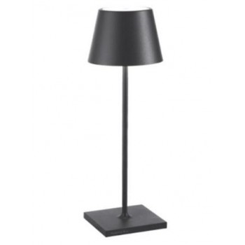 Zafferano - Poldina L Desk Modern Rechargeable Touch Table Lamp Led 2.2 Watt IP54 Dark Gray - LD0395N3