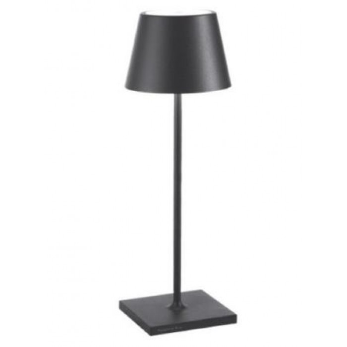 Zafferano - Poldina L Desk Modern Rechargeable Touch Table Lamp Led 2.2 Watt IP54 Dark Gray - LD0395N3