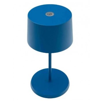 Zafferano - Olivia Mini Table Lamp Rechargeable Φ11x22cm Led 2,2W Capri Blue - LD0860K3