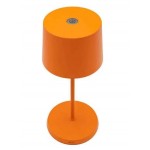 Zafferano - Olivia Mini Φωτιστικό Επιτραπέζιο Επαναφορτιζόμενο Φ11x22cm Led 2,2W Πορτοκαλί - LD0860Z3