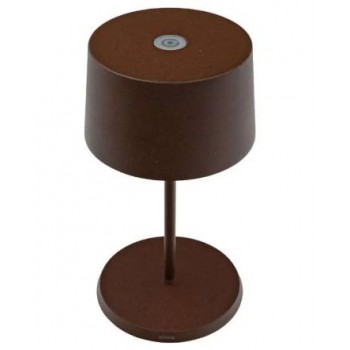 Zafferano - Olivia Mini Table Lamp Rechargeable Φ11x22cm Led 2,2W Rust - LD0860R3