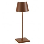 Zafferano - Poldina L Desk Modern Rechargeable Touch Table Lamp Led 2.2 Watt IP54 Rust - LD0395R3