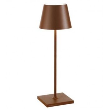 Zafferano - Poldina L Desk Modern Rechargeable Touch Table Lamp Led 2.2 Watt IP54 Rust - LD0395R3