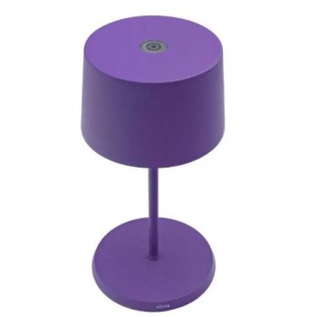 Zafferano - Olivia Mini Table Lamp Rechargeable Φ11x22cm Led 2,2W Lilac - LD0860L3