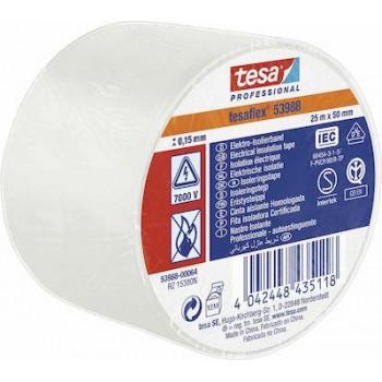 Tesa - Tesaflex Μονωτική Ταινία 50mm x 25m Λευκή - 53988