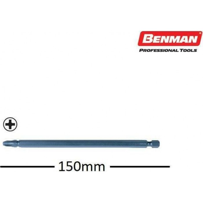 Benman - Σετ 2 Μύτες Κατσαβιδιού Σταυρός Torsion PH2X150 - 72205 Benman - Σετ 2 Μύτες Κατσαβιδιού Σταυρός Torsion PH2X150 - 72205