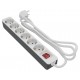 Bulle - 6-Position Power Strip with Switch and Cable 1.5m White - 607044