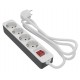 Bulle - 4 Position Power Strip with Switch and Cable 3m White - 607041