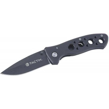 TACTIX Universal Knife Inox, black metal handle with holes 203Mm 475119
