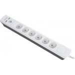 Bulle - 6-Position Safety Multi-Socket with Switch, 2 USB and 1,5m Cable White - 607052