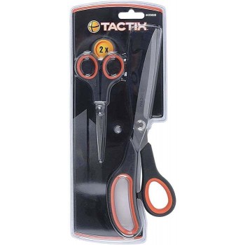 TACTIX General Purpose Scissors Inox, set of 2 PCs, with non-slip handle Tactix 473039