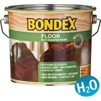 Bondex - Quick Drying Floor Varnish / Άχρωμο Βερνίκι Εμποτισμού Νερού Πατωμάτων Σατινέ 2,5lt - 03826